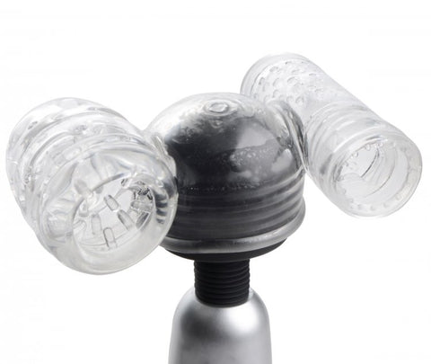2 in 1 Male Wand Attachment - Clear