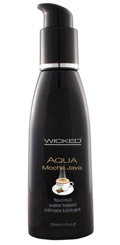 Aqua Mocha Java Flavored Water-Based Lubricant - 4 Oz.