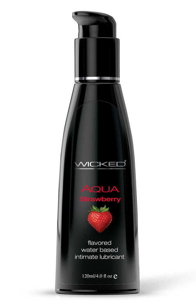 Aqua Strawberry Water-Based Lubricant Oz