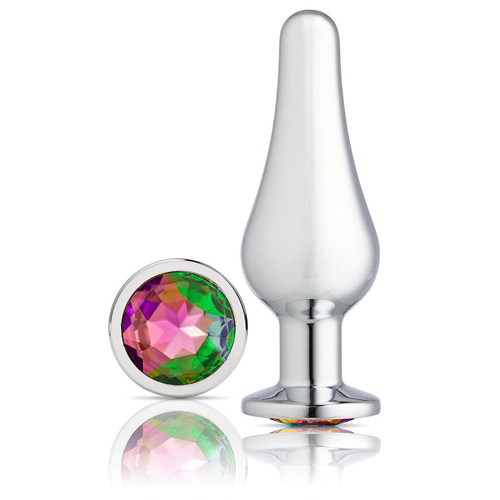 Cloud 9 Novelties Gems Silver Chrome Tall Plug